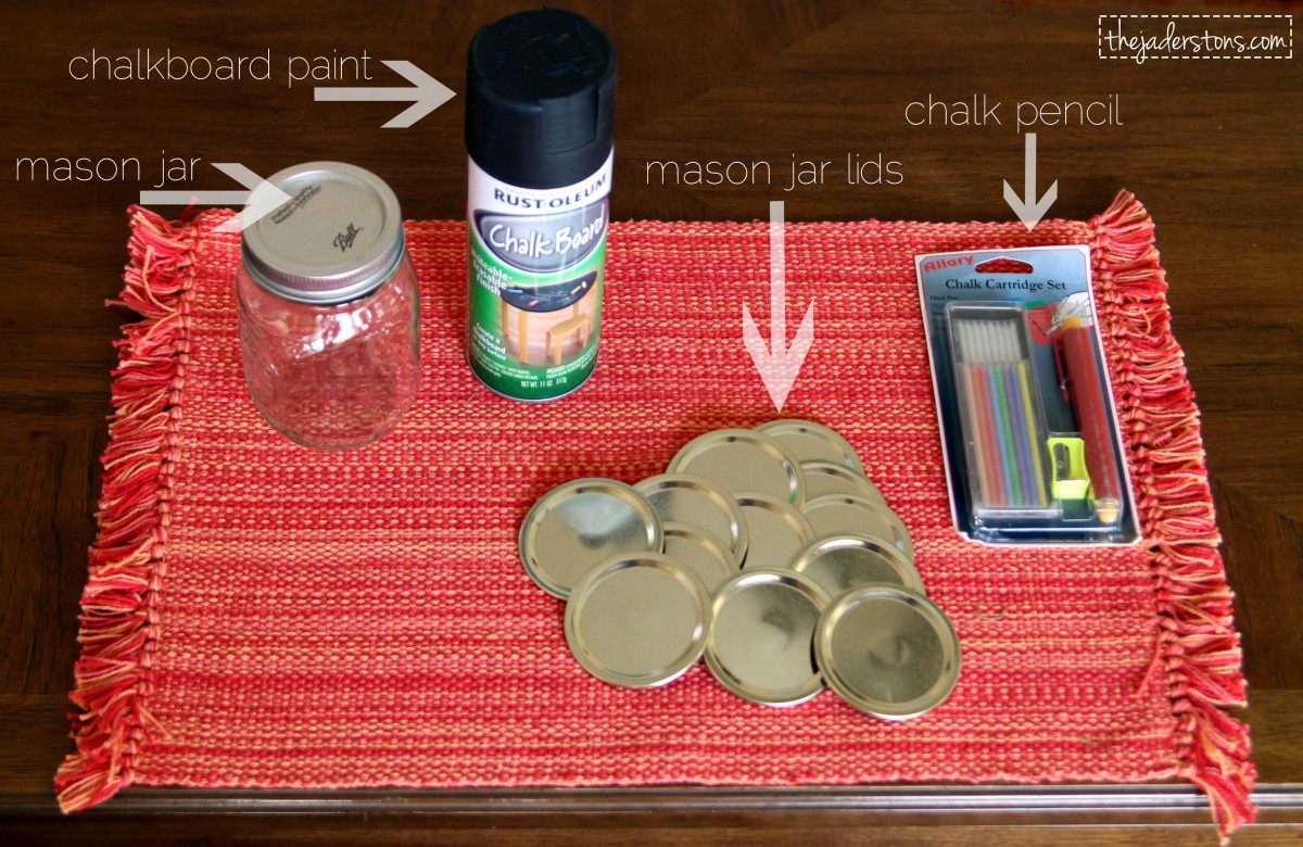 Chalkboard Mason Jar Lids